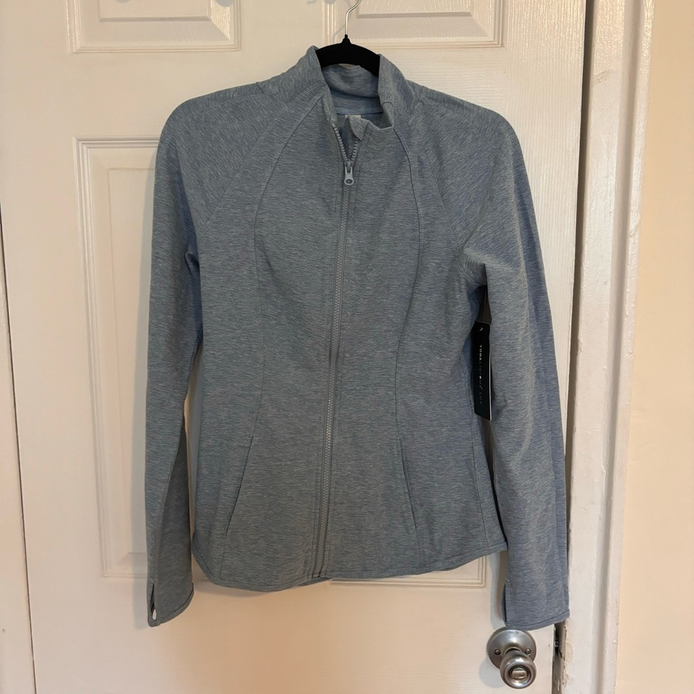 NWT Yogalicious blue defining zip up